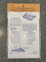 DIY YOURSELF DECK PLANS #1216LTC, #2020GBD, #1614LTC (3 Pack) Different Plans