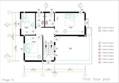 26×33 House Plans 8×10 Meter 3 Beds 3 Baths Terrace Roof PDF Plan (A4 Hard Copy)