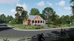 Affordable 38′ x 40′ Farmhouse Cottage Design – Modern 2 Bed – Drawing Blueprint