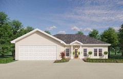 The Silver Terrace Home House Plan Blueprint – Modern 3 bed 2.5 Bath 2 Car Home