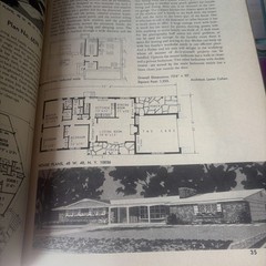 Vintage illustrated House plans with Blueprints 3 Books