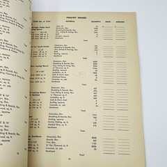 1958 Weyerhaeuser 4 Square Material List For Estimating Farm Building Designs