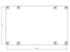 Garden Barn Pavilion with Double roof plan , 26’x16′ Patio Blueprints