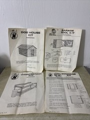 Vintage Handyman Kits Lot Of 4 Dog House Workbench Garage Tool