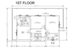 House Plan | 4 Suites 1bathroom | 1374.0 ft² and 127.65 m2 | CAD & PDF File