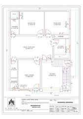 Modern House Design with Front Elevation Architectural Dwg (35×45) 3d View