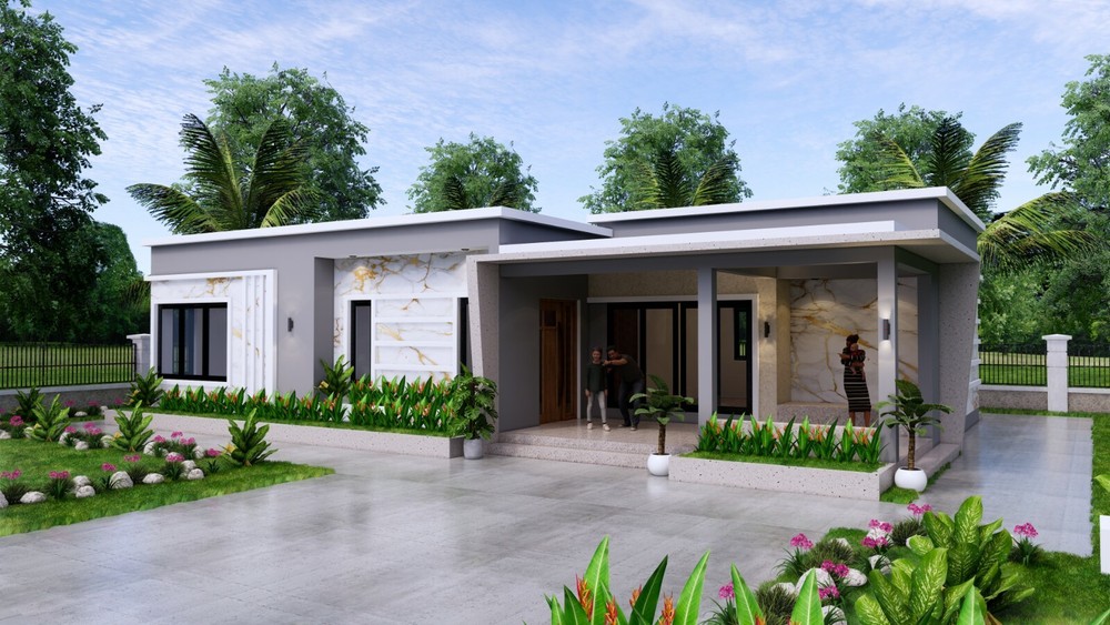 Modern House Plan 15×9 M 49×30 Feet 3 Beds 3 Baths Terrace Roof PDF Plan