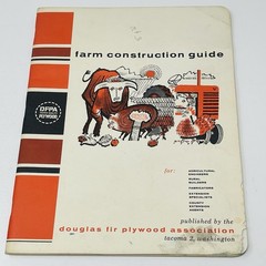 1960 Douglas Fir Plywood Assn Farm Construction Guide Manual Blueprints Plans