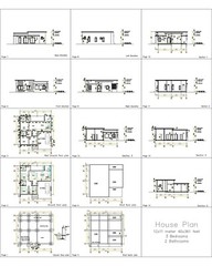40×36 Feet House Plans 12×11 Meter 3 Beds 3 Baths Flat Roof PDF (A4 Hard Copy)