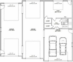 60×50 Apartment with 2-Car 2-RV Garage – PDF FloorPlan – 1,703 sqft – Model 1F