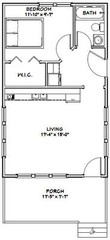 18×30 Tiny House — 540 sq ft — PDF Floor Plan – Model 5D