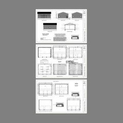 36×28 3-Car Garage — 1,008 sq ft — PDF Floor Plan — Model 11A