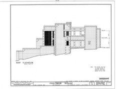 2 bedroom Freeman Home by Frank Lloyd Wright, printed architectural house plans