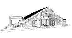 100’x54’ 4-Beds 4-Baths Charming A-Frame Architectural Build Plans PDF Download
