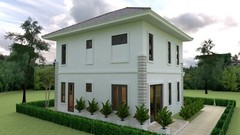 Custom House Design Plans 8×6.5 Meter 26×21 Feet 3 Beds 3 Baths (A4 Hard Copy)