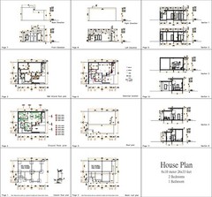26×33 Feet House Plans 8×10 Meter 2 Bedrooms Terrace Roof PDF (A4 Hard Copy)