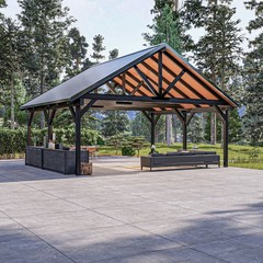 24’x20’ Multi-Functional Pavilion Plans: Large Outdoor Shelter Blueprint
