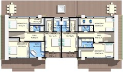 86’x29′ Double A-Frame Cabin, 6-Beds, 8 Baths, 2 Garage bays, 3556SF Living Area