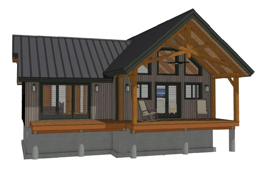 20′ x 24′ River Bend Cabin II Timber Frame Plan Set