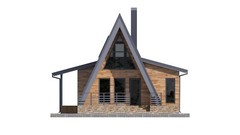30’x47’ 2 Beds, 1 Bath A-Frame Cabin Architectural Build Plans PDF Download.