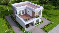 26×33 House Plans 8×10 Meter 3 Beds 3 Baths Terrace Roof PDF Plan (A4 Hard Copy)
