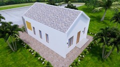 Small House Plan 6×9 Meter 2 Beds 20×30 Feet Gable Roof PDF Plan (A4 Hard Copy)