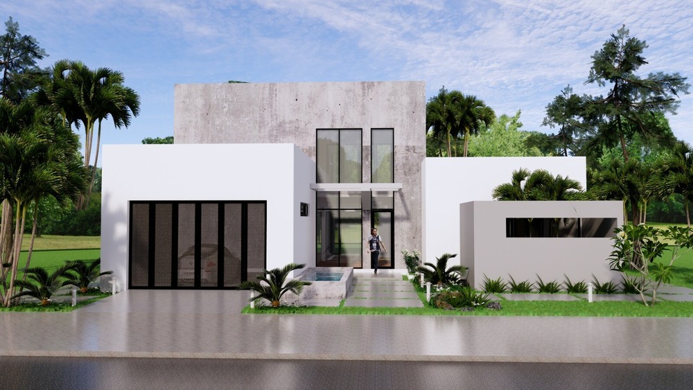 Modern House Plan 16×18 Meter 54×59 Feet 3 Beds 3 Baths Full Plan (A4 Hard Copy)
