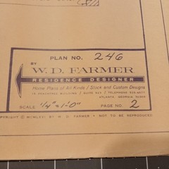 MCM 1966 House Blueprint Plans W.D. Farmer Homes Plan #246 1220 sf 60s Ranch Vtg