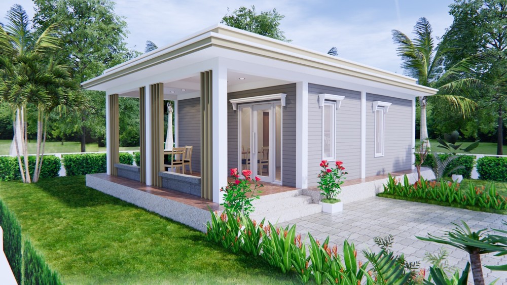 30×20 Feet Small House Designs 9×6 Meter 2 Beds 1 Bath Terrace (A4 Hard Copy)