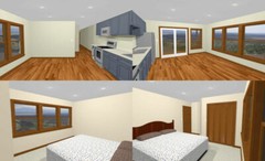 36×42 Apartment with 1-Car 1-RV Garage — PDF Floor Plan — 853 sqft — Model 1A