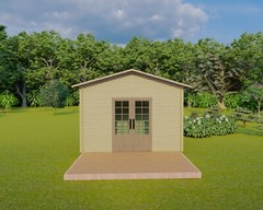 12’x8′ Wood Shed Building Plans – DIY Instructions with Elevations, Framing