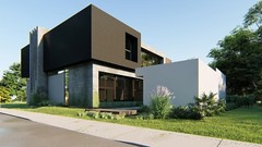 BLUEPRINTS CONTEMPORARY TWO STORY HOUSE PLAN ARCHUP #102