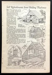 Folding Tudor Playhouse 1933 HowTo Build PLANS 5×8 Take-apart for storage/moving