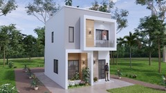 17×23 Feet Small House Plans 5×7 Meter 2 Bed 2 Bath PDF Plan (A4 Hard Copy)