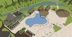 Island Paradise Resort & Tiki Bar Compound Design | SketchUp | Mee Studio