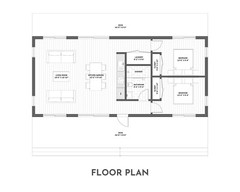 Modern Cabin House, 20′ x 44′, 880 Sq Ft, Tiny House, Architectural Plans