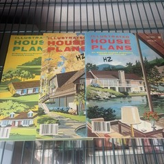 Vintage illustrated House plans with Blueprints 3 Books
