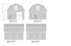 28’X32′- 32’X28′ GARAGE PLANS GAMBREL ROOF GARAGE PLANS 20-2832-GMB-8