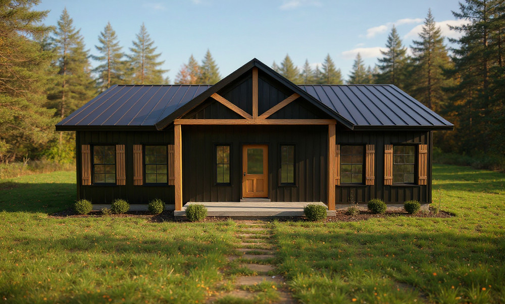 1,100 Sqft of Living space – 3bed 2 bath Small Modern Farm House