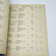 1958 Weyerhaeuser 4 Square Material List For Estimating Farm Building Designs