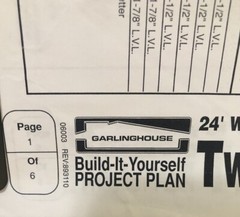 Build It Yourself 2 Car Garages 24’ Gable Entry Garlinghouse Plans 6 pages