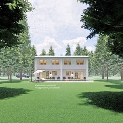 Twin Pines two level duplex Investment Rental Plan – 2 Bed 1 bath – 1200 SF – Mo