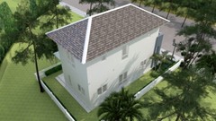 Custom Small House 6.7×10 Meter 22×33 Feet 2 Beds 3 Baths Hip Roof (A4 Hard Copy