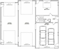 60×50 Apartment with 2-Car 2-RV Garage – PDF FloorPlan – 1,694 sqft – Model 1A