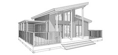 Cozy Charming Tiny House 2 Bed, 1 Bath Architectural Build Plans PDF Download