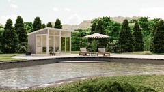 10×14 Garden Greenhouse Construction Plan, Modern Pool Shed Blueprints