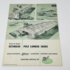 1954 Reynolds Aluminum How To Build Pole Lumber Sheds Plan Blueprint Farm