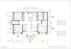 43×25 Feet House Plans 13×7.5 Meter 3 Beds 2 Baths Shed Roof PDF (A4 Hard Copy)