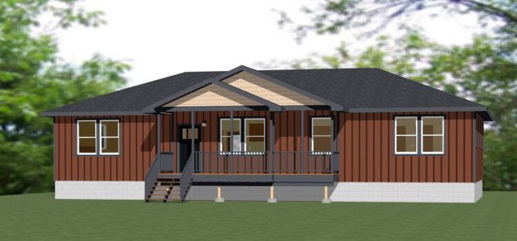 60×30 House — 4 bedroom 3 Bath — 1,800 sqft — PDF Floor Plan — Model 4C