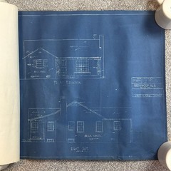 1950’s VTG Greenwood #6 Standard Homes Blueprints Raleigh NC Plan 4 Pages 3 Bed